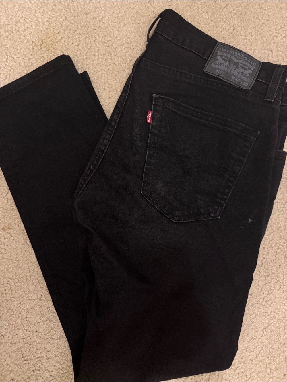 Levi's Black Slim Men’s Jeans - Minimalist Five-Pocket Style